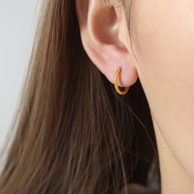 18K Gold-Plated Huggie Earrings - 808Lush