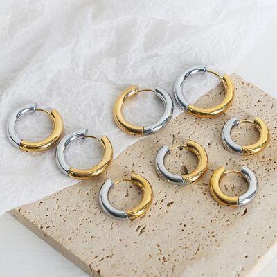 18K Gold-Plated Huggie Earrings - 808Lush