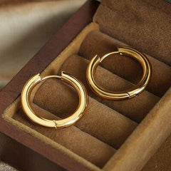 18K Gold-Plated Huggie Earrings - 808Lush