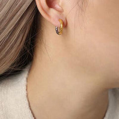 18K Gold-Plated Huggie Earrings - 808Lush