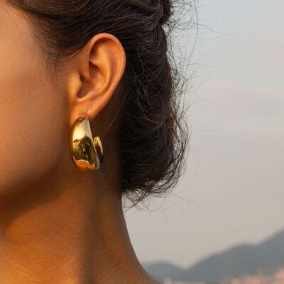 18K Gold-Plated Moon Crescent Earrings - 808Lush