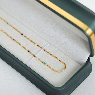 18K Gold-Plated Oil Drip Bead Necklace - 808Lush