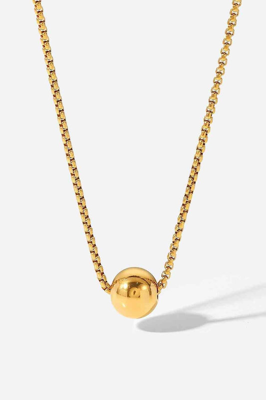 18K Gold-Plated Round Shape Pendant Necklace - 808Lush