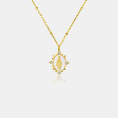 18K Gold-Plated Spring Ring Closure Pendant Necklace - 808Lush