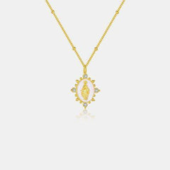 18K Gold-Plated Spring Ring Closure Pendant Necklace - 808Lush