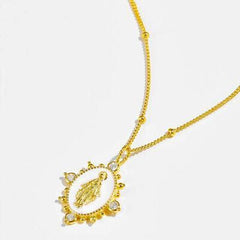 18K Gold-Plated Spring Ring Closure Pendant Necklace - 808Lush