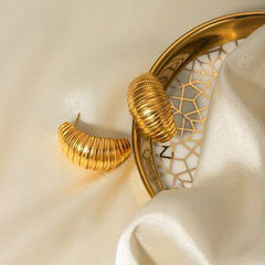 18K Gold-Plated Stainless Steel Earrings - 808Lush