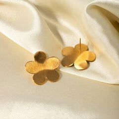 18K Gold-Plated Stainless Steel Flower Stud Earrings - 808Lush