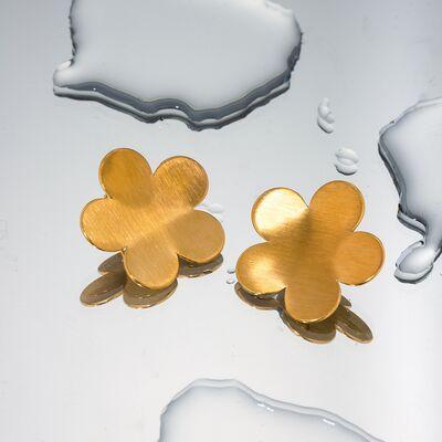 18K Gold-Plated Stainless Steel Flower Stud Earrings - 808Lush