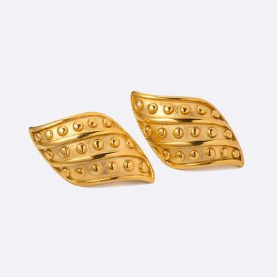 18K Gold-Plated Stainless Steel Stud Earrings - 808Lush