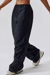 Long Loose Fit Pocketed Sports Pants - 808Lush