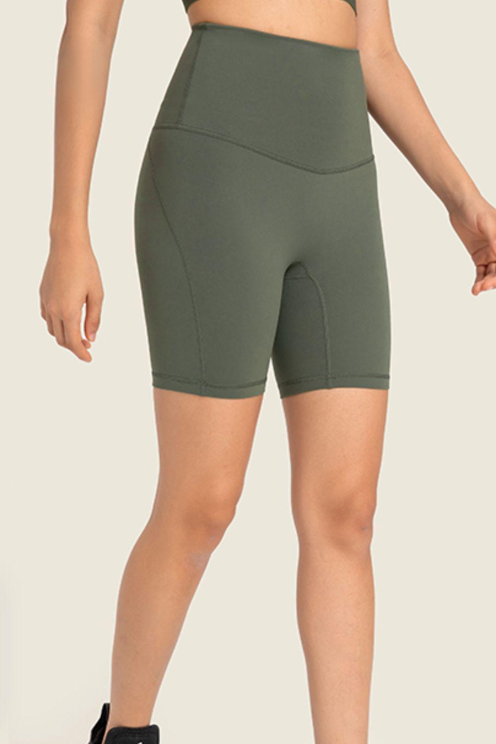 Seamless High-Rise Wide Waistband Biker Shorts - 808Lush