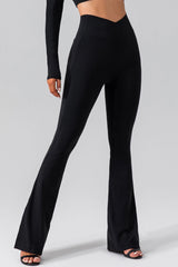 High Waist Slit Pocketed Active Pants - 808Lush