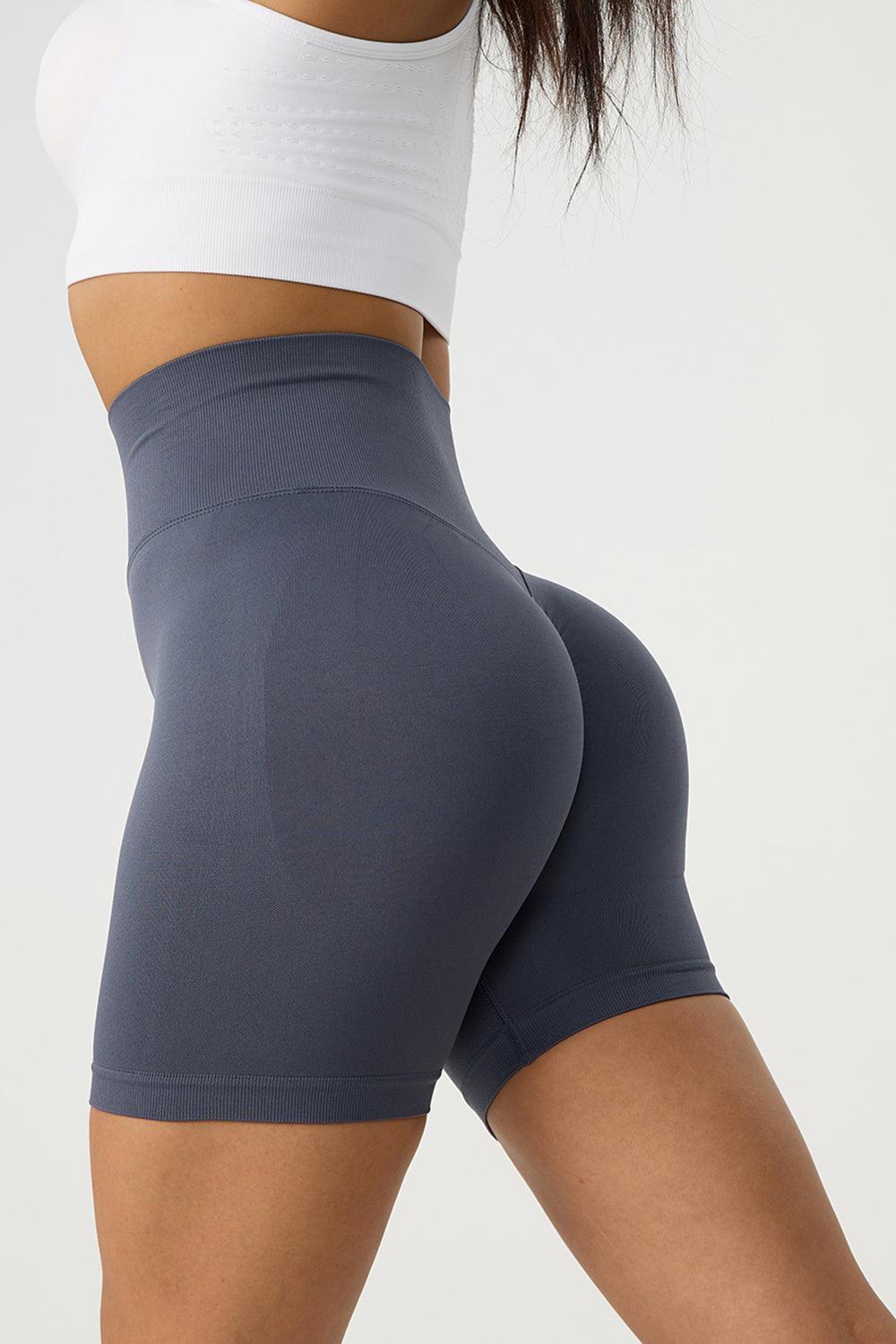 High Waist Wide Waistband Active Shorts - 808Lush