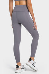 High Waist Ankle-Length Yoga Leggings with Pockets - 808Lush