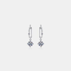 2 Carat Moissanite 925 Sterling Silver Earrings - 808Lush