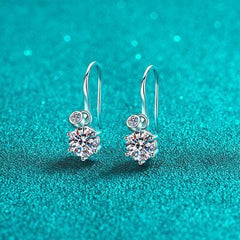 2 Carat Moissanite 925 Sterling Silver Earrings - 808Lush