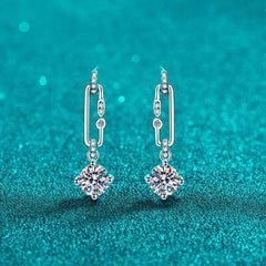 2 Carat Moissanite 925 Sterling Silver Earrings - 808Lush