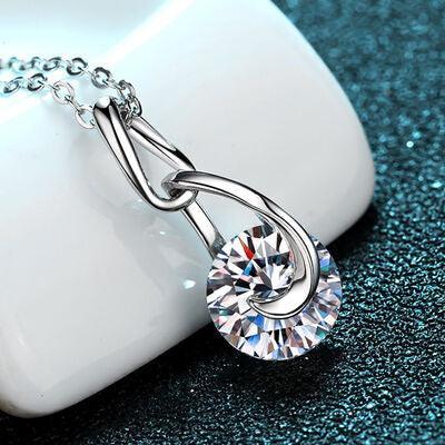 2 Carat Moissanite 925 Sterling Silver Necklace - 808Lush