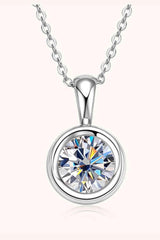 2 Carat Moissanite 925 Sterling Silver Necklace - 808Lush