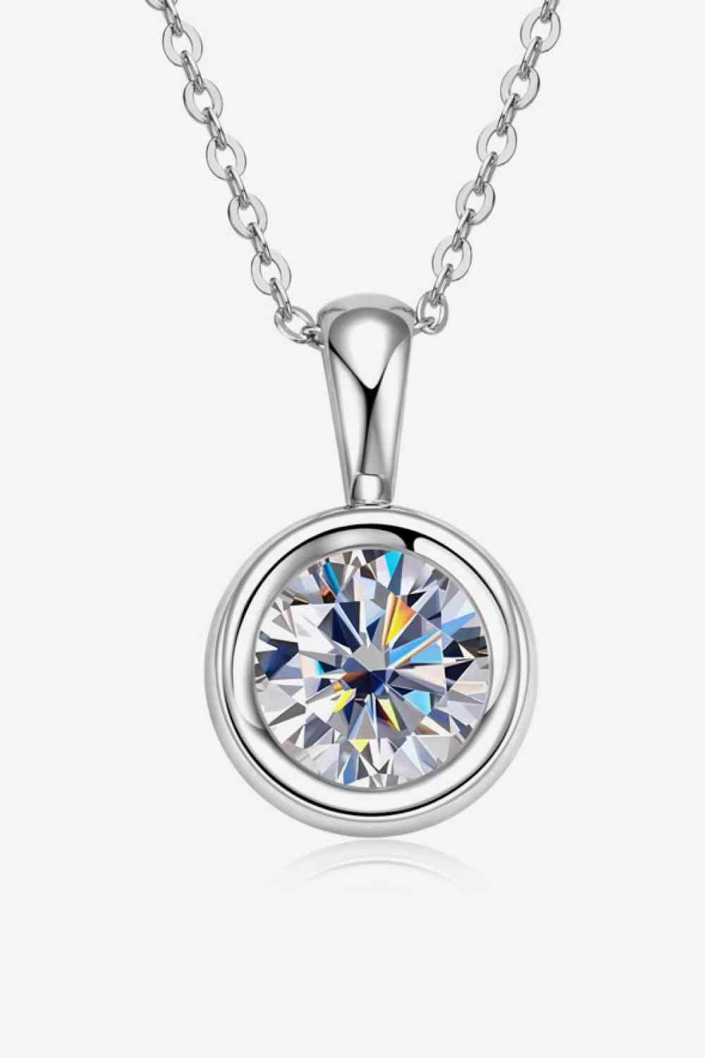 2 Carat Moissanite 925 Sterling Silver Necklace - 808Lush