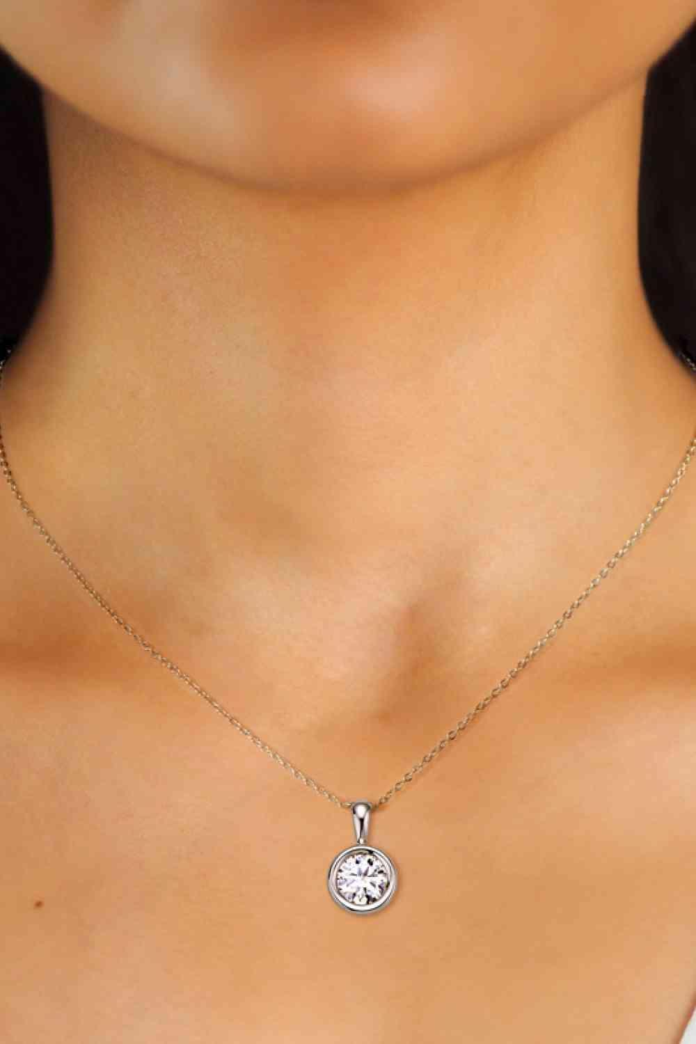 2 Carat Moissanite 925 Sterling Silver Necklace - 808Lush