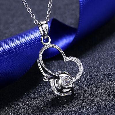 2 Carat Moissanite Heart 925 Sterling Silver Necklace - 808Lush