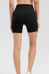 Wide Waistband Slim Fit Sports Shorts - 808Lush