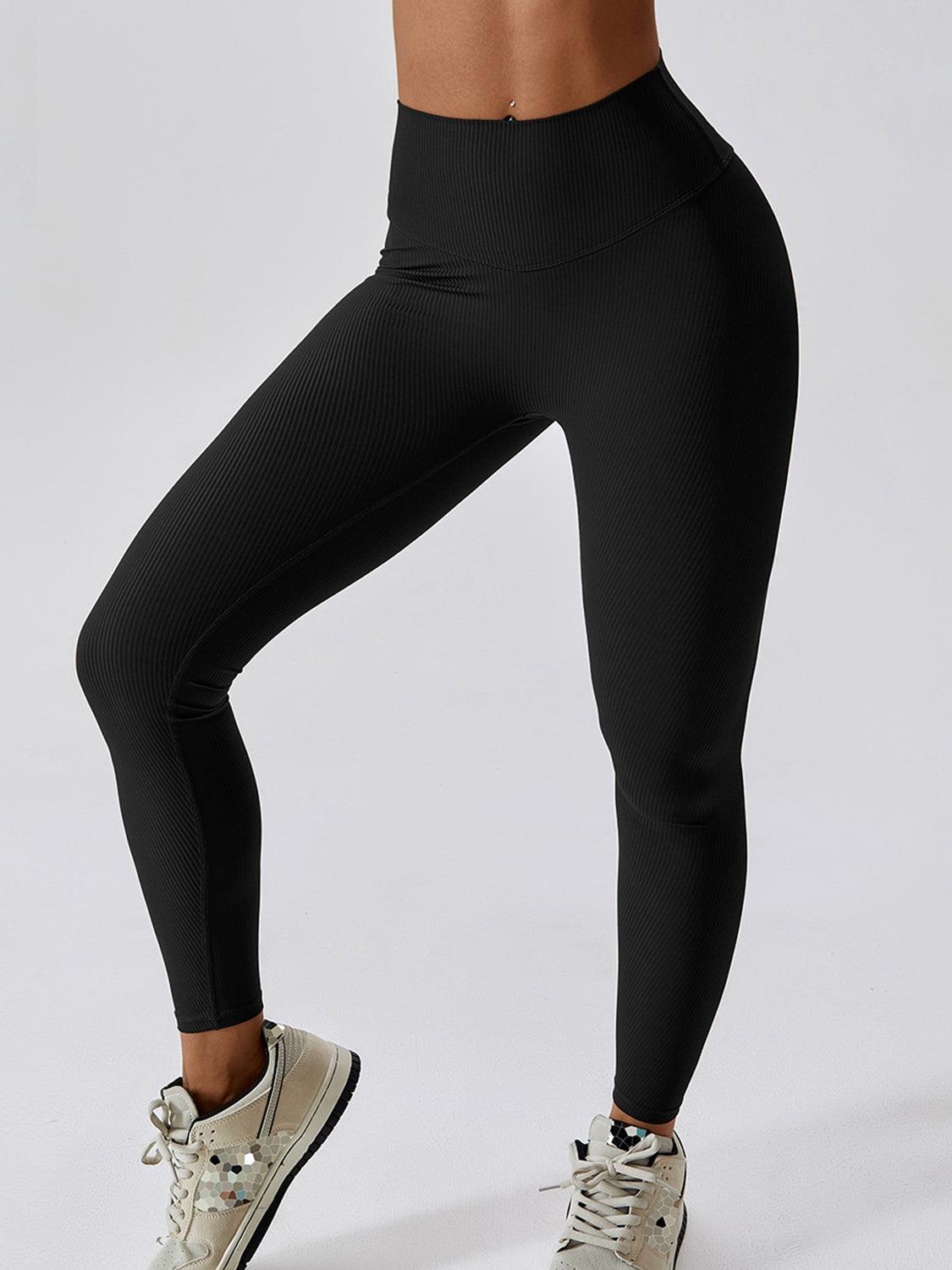 Wide Waistband Slim Fit Sports Pants - 808Lush