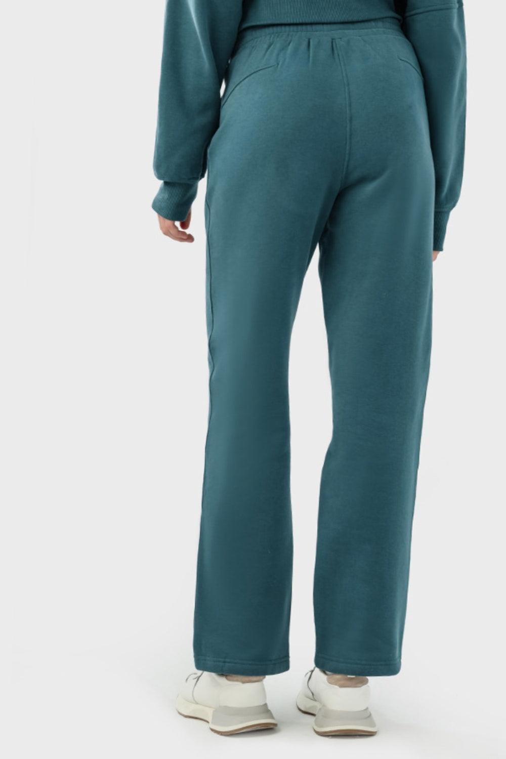 Drawstring Waist Sports Pants with Pockets - 808Lush