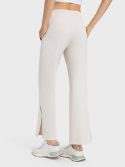 Wide Leg Slit Sport Pants with Pockets - 808Lush