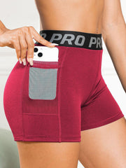 Elastic Waist Active Shorts with Pockets - 808Lush