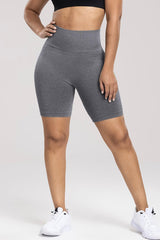 Wide Waistband High Waist Active Shorts - 808Lush