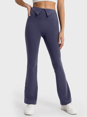 Wide Waistband Bootcut Sport Pants - 808Lush