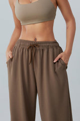 Drawstring Pocketed Active Pants - 808Lush