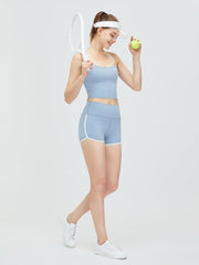 Contrast Trim High Waist Active Shorts - 808Lush