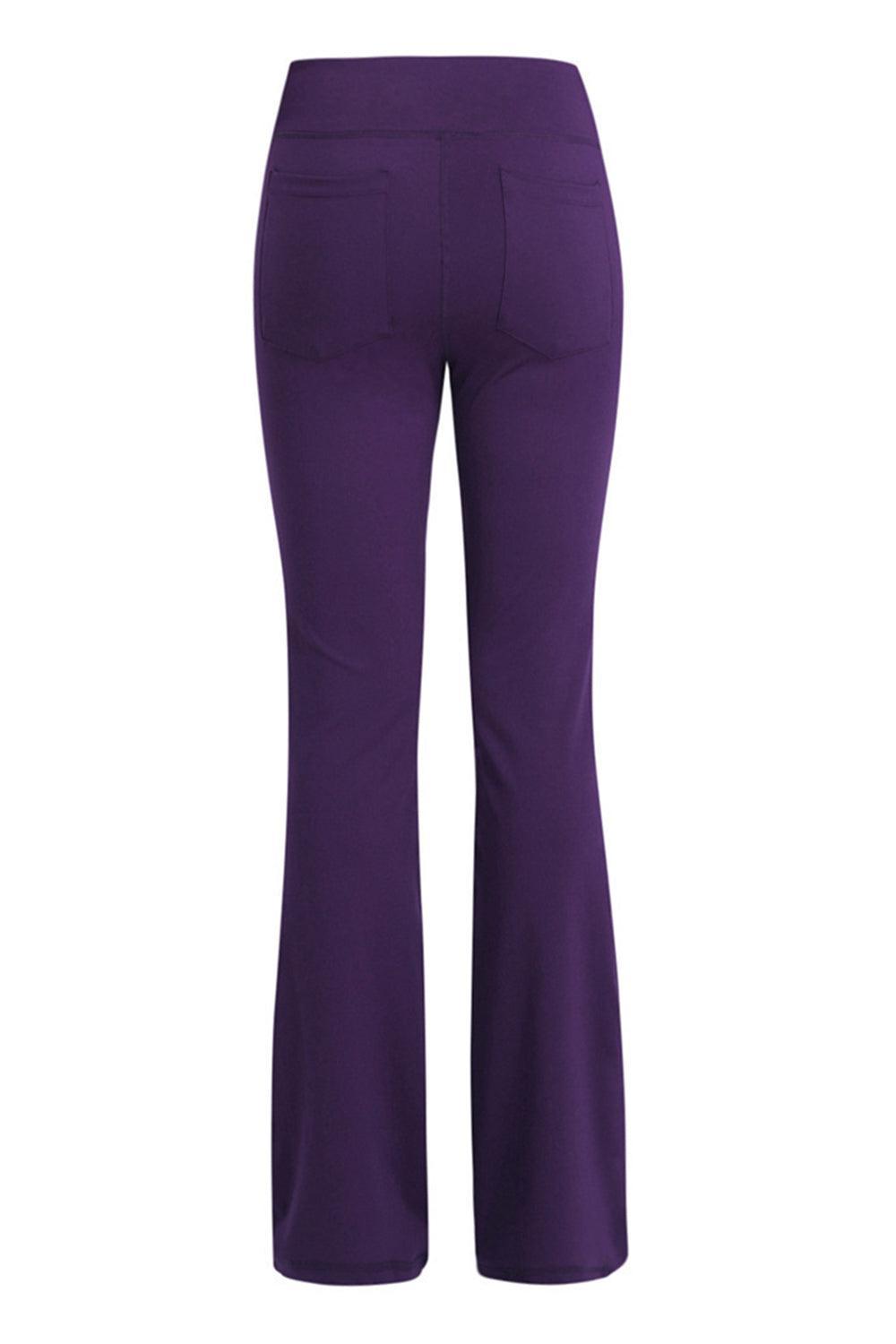 Pocketed High Waist Active Pants - 808Lush