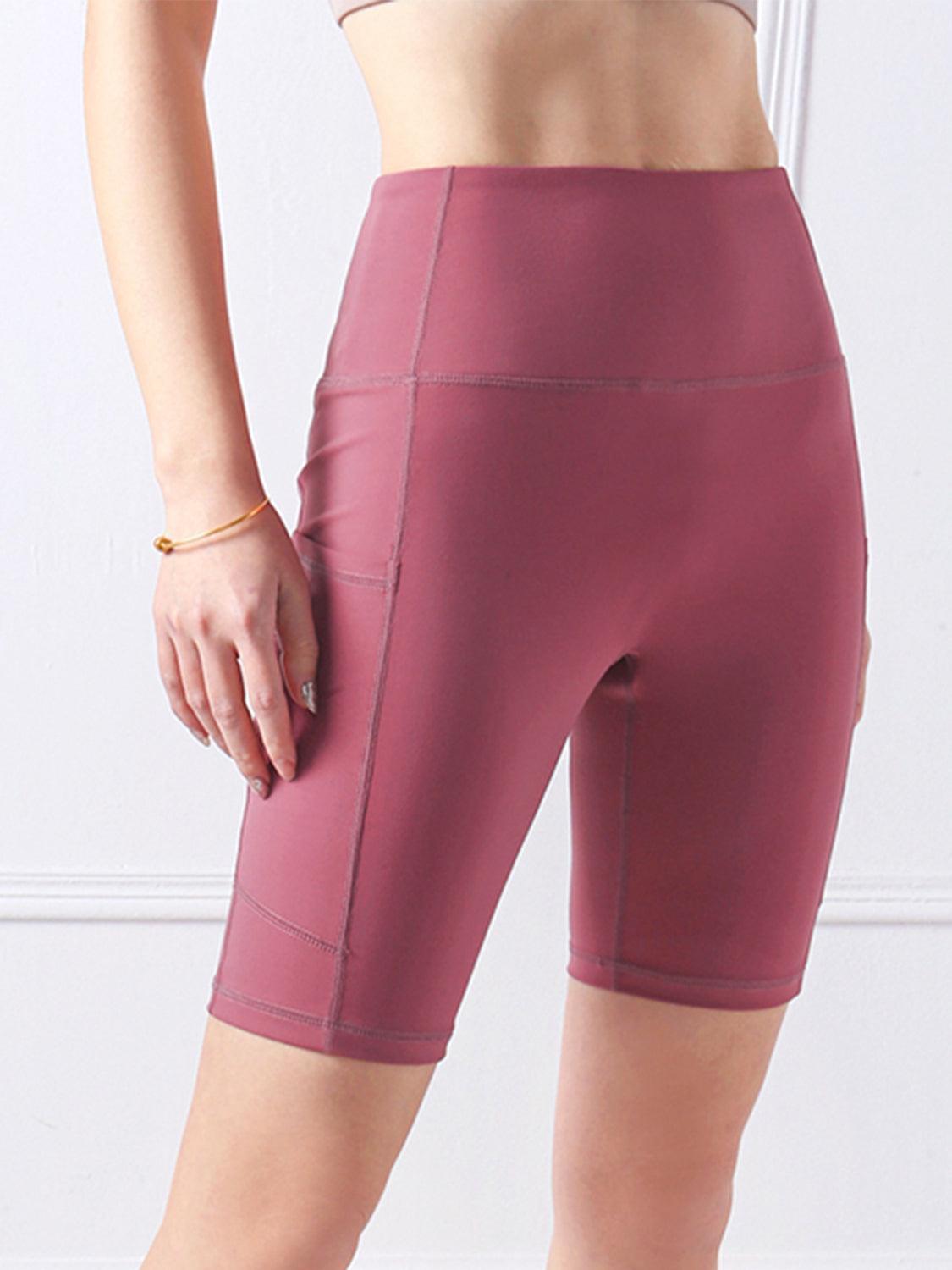 Pocketed High Waist Active Shorts - 808Lush