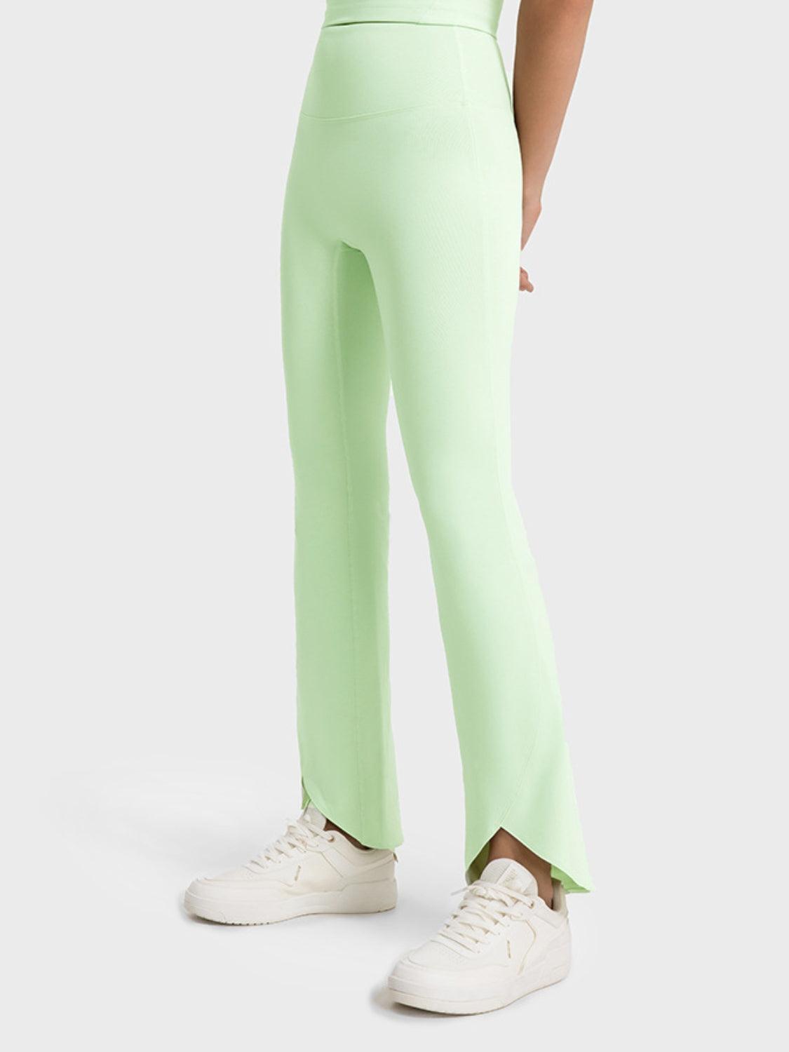 Wide Waistband Bootcut Sports Pants - 808Lush