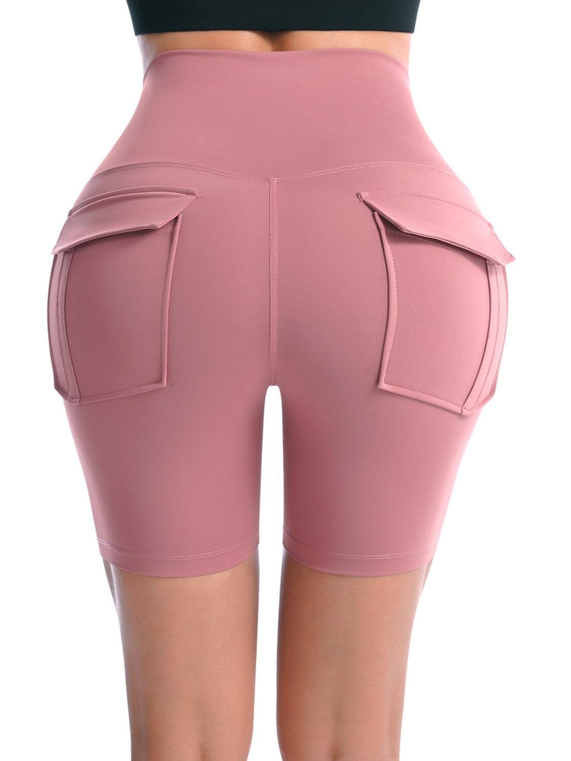 Pocketed High Waist Active Shorts - 808Lush