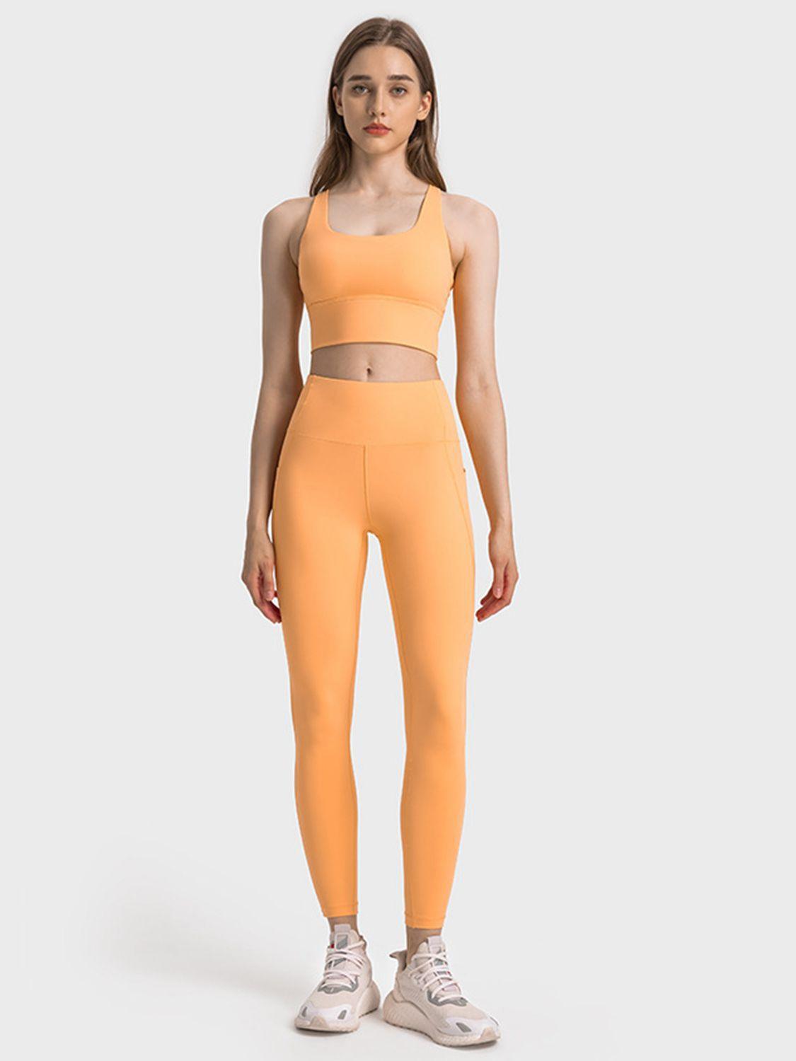 Wide Waistband Slim Fit Long Sports Leggings - 808Lush