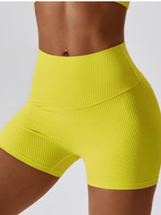 Wide Waistband Slim Fit Sports Shorts - 808Lush