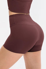 Slim Fit Wide Waistband Sports Shorts - 808Lush