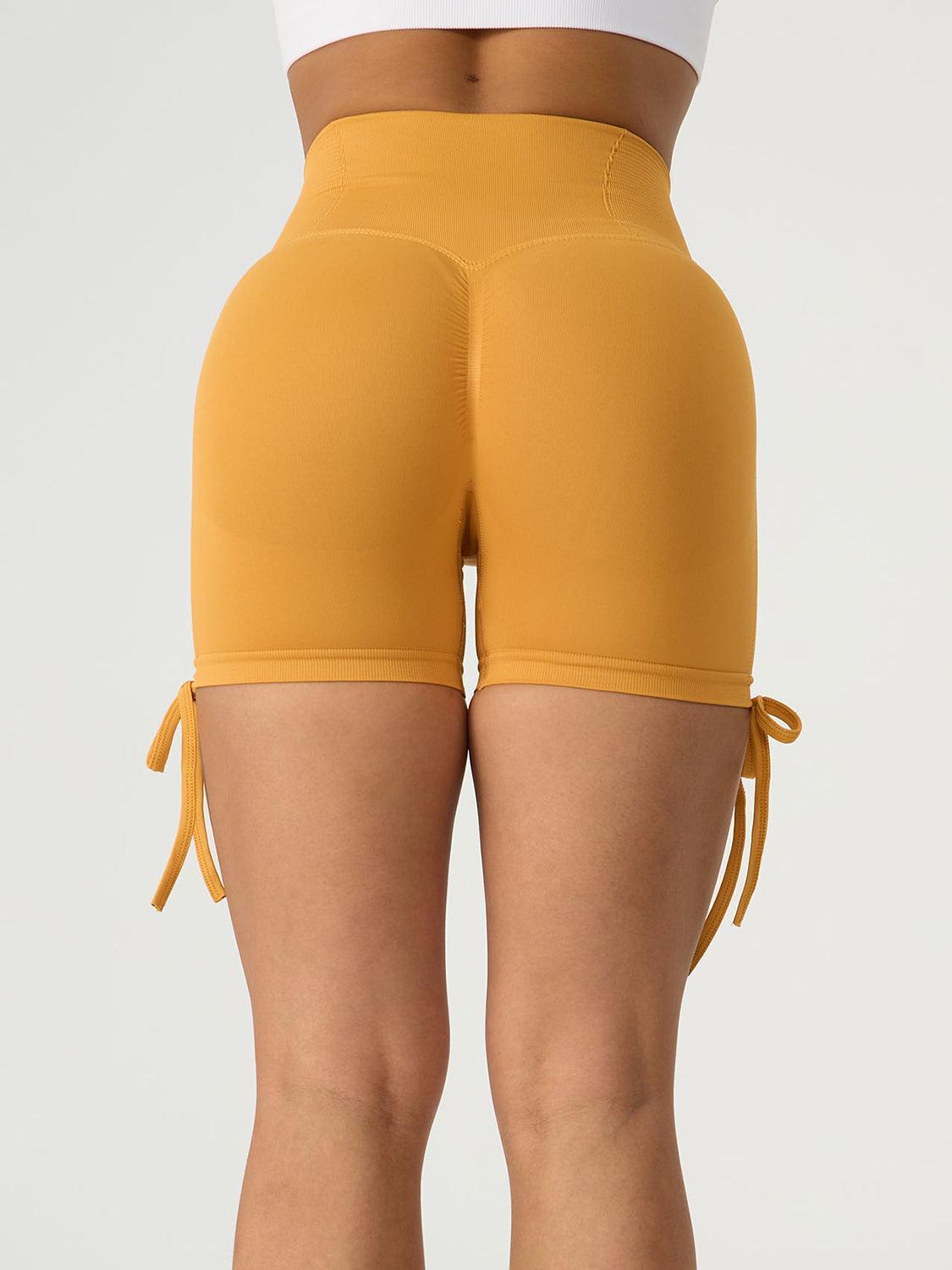 Drawstring High Waist Active Shorts - 808Lush