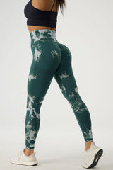 Tie-Dye High Waist Active Pants - 808Lush