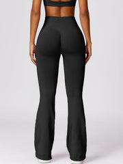 Wide Waistband High Waist Bootcut Pants - 808Lush