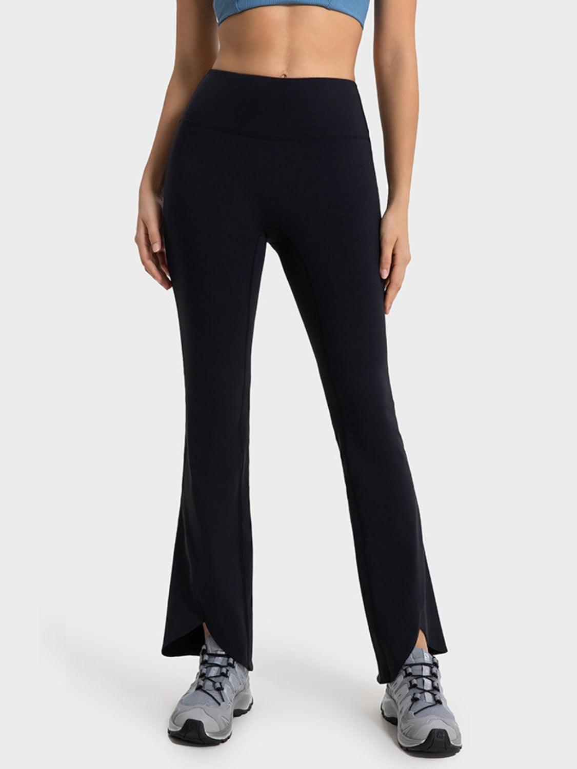 Wide Waistband Bootcut Sports Pants - 808Lush