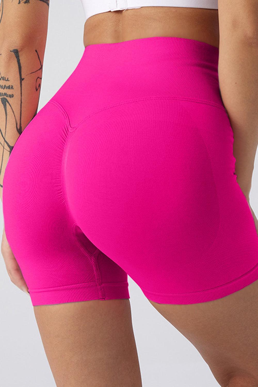 High Waist Wide Waistband Active Shorts - 808Lush