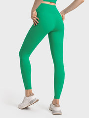 Wide Waistband Slim Fit Long Sports Leggings - 808Lush