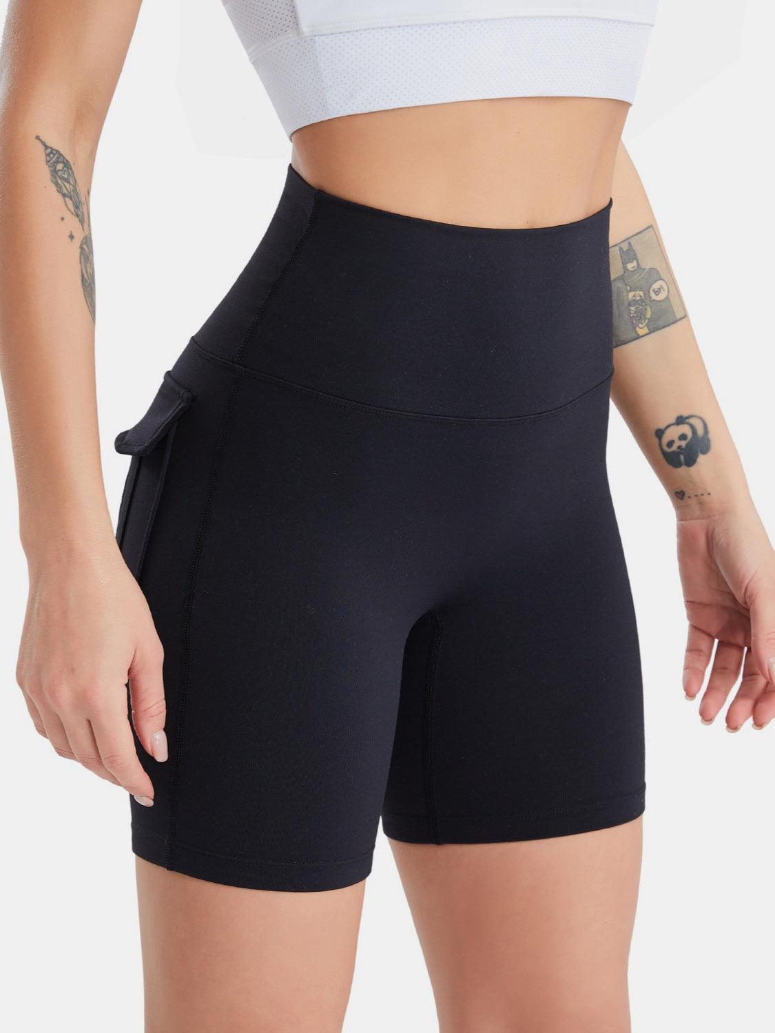 Pocketed High Waist Active Shorts - 808Lush